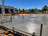 Freshly poured slab